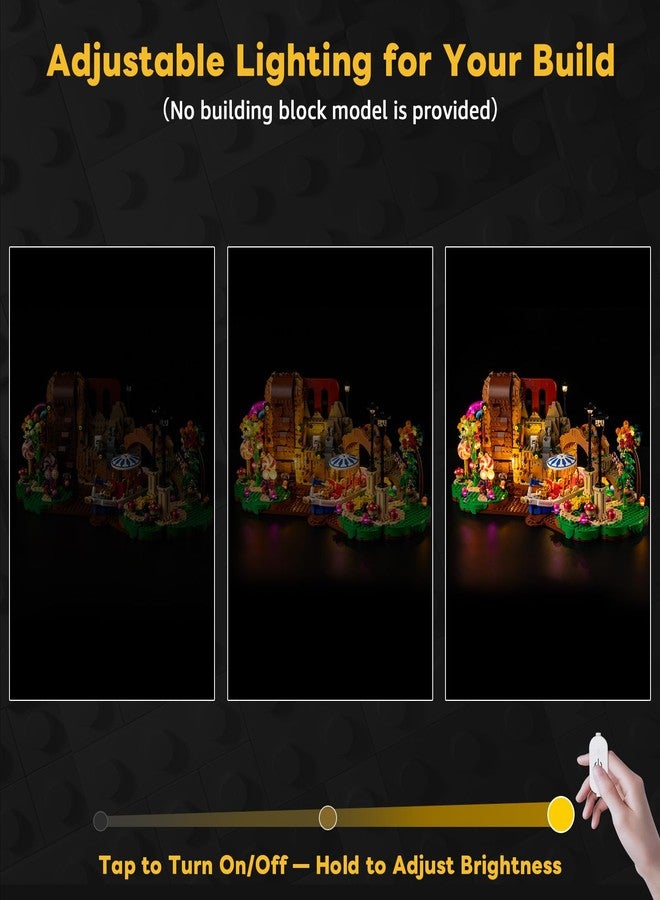 Kyglaring طقم إضاءة Kyglaring متوافق مع مكعبات بناء Lego Willy Wonka & The Chocolate Factory 21360، مزود بخاصية التحكم باللمس والتعتيم، للإضاءة فقط - Image 3